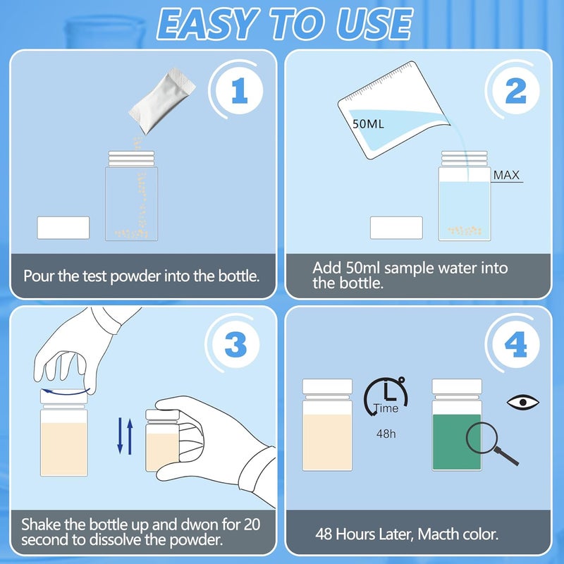 FUNSWTM Coliform Bacteria Water Test Kit: 4-Pack Water Bacteria Test Kit Easy at-Home Well Water, Tap, Pool, Spring, Pond, Lake Drinking Water Quality Test - Image 3